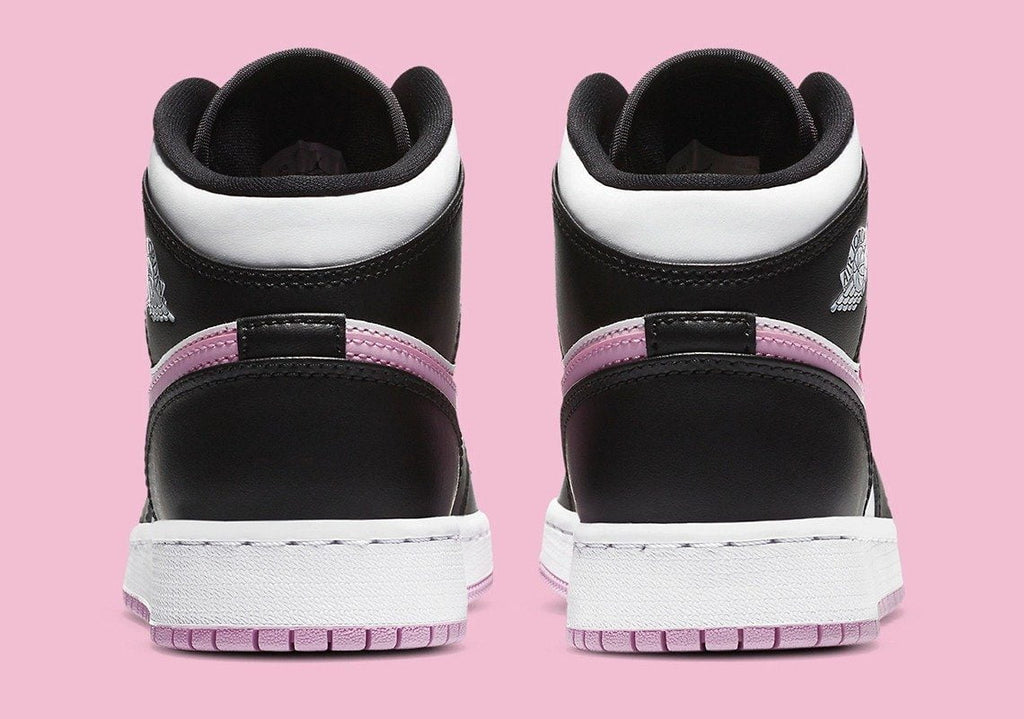 Jordan 1 Mid White Black Light Arctic in Pink - product image from the listing.