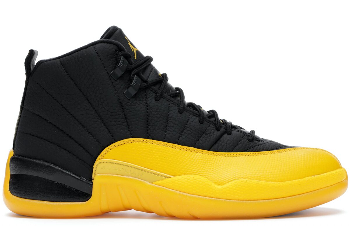 Jordan 12 Retro in Black University Gold - product image from the listing.