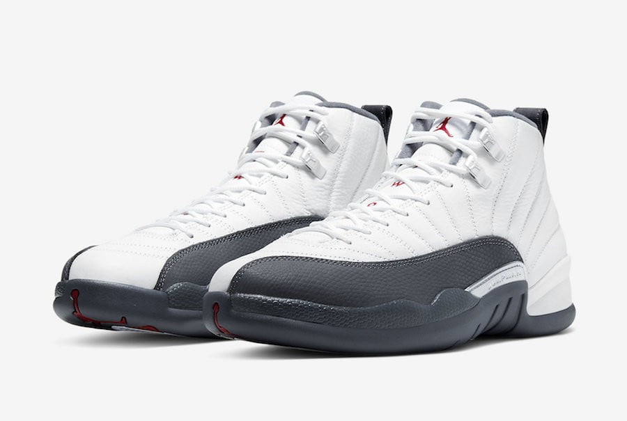 Jordan 12 Retro in White Dark Grey - product image from the listing.