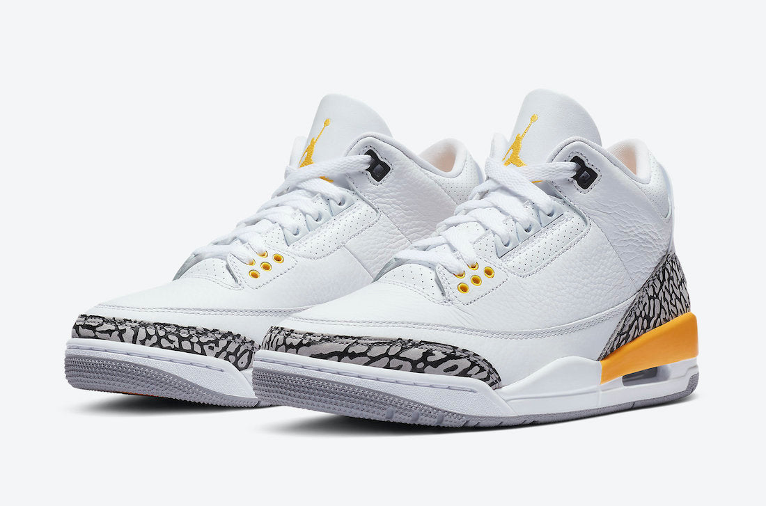 Jordan 3 Lazer in Orange - product photo shown in the listing for this item.