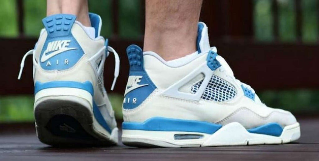 Jordan 4 Retro Golf Military in Blue - product image from the listing.