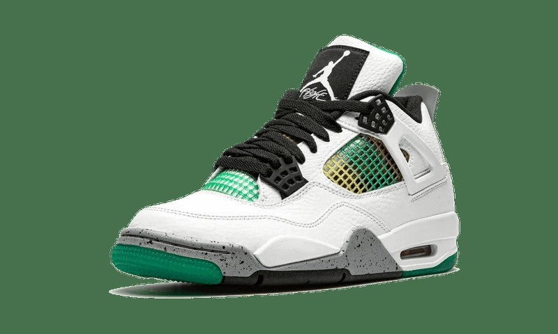 W - Jordan 4 Retro Lucid Green Rasta - product image from the listing.