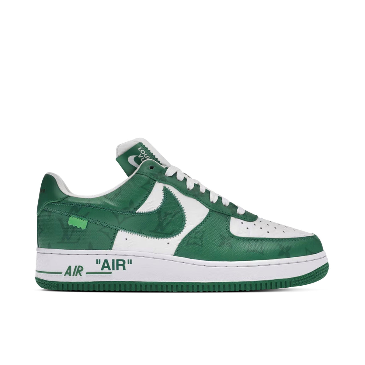 Nike Air Force 1 Low x Louis Vuitton By Virgil Abloh in White Green - product image from the listing.