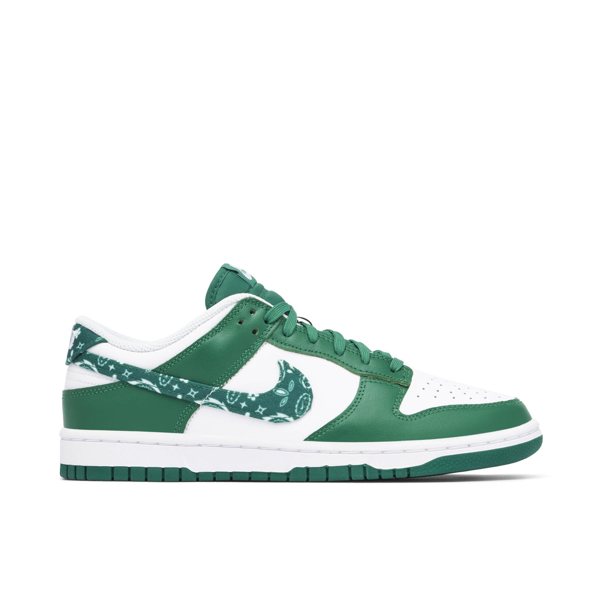 Women's Nike Dunk Low Green Paisley - product image from the listing.