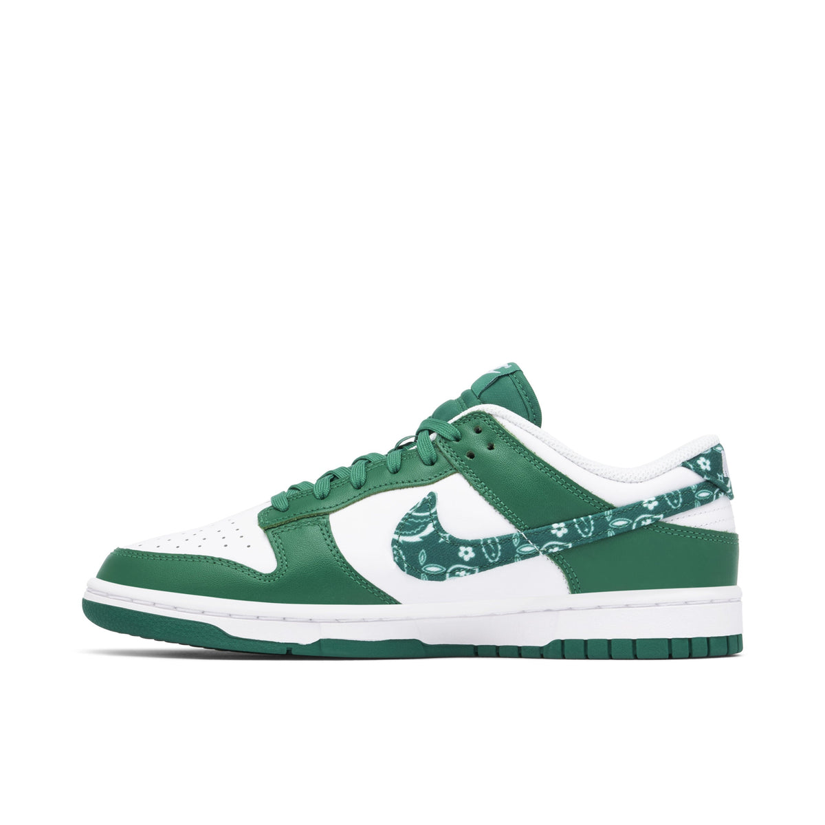 Women's Nike Dunk Low Green Paisley - product image from the listing.