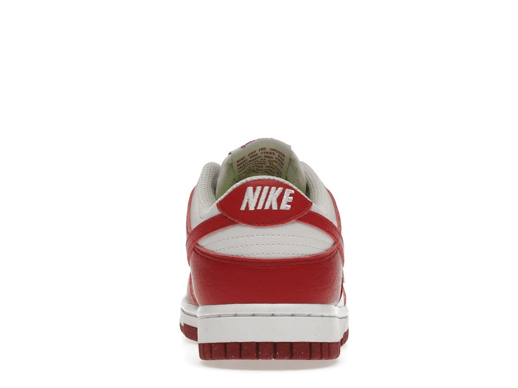 Women's Nike Dunk Low Next Nature White Gym Red - product image from the listing.