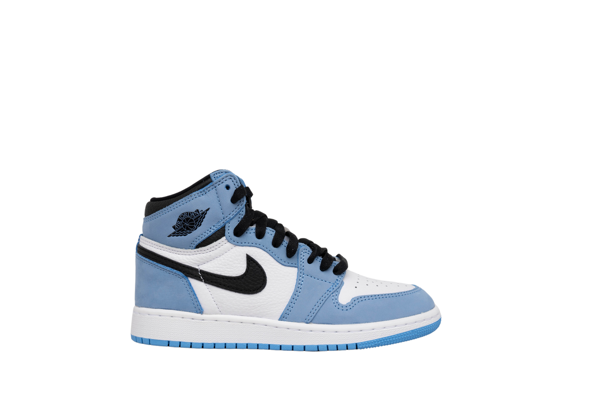 White/ University Blue-Black (GS) Size 6.5Y *NO BOX* - Jordan 1 Retro High - product image from the listing.