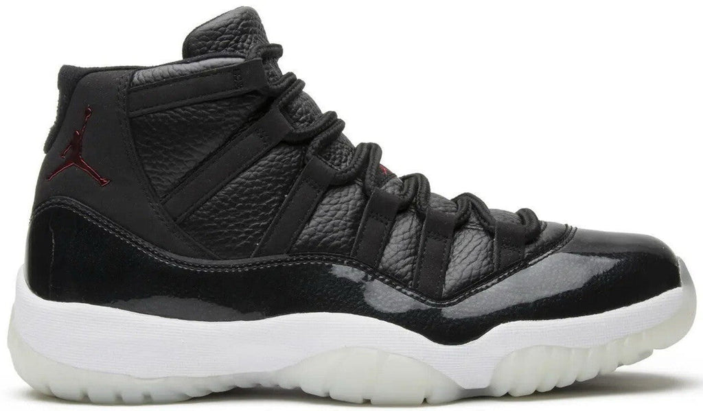 Men's Nike Air Jordan 11 Retro 72-10 Athletic Shoes Black/White - product image from the listing.