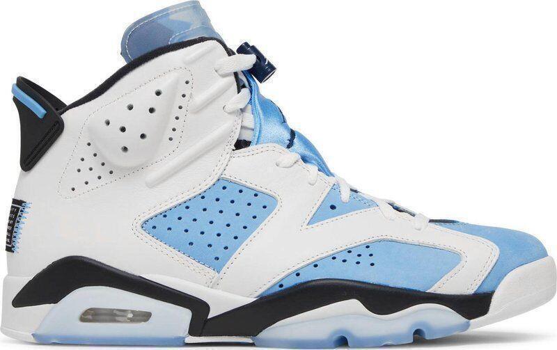 Men's Nike Air Jordan 6 Retro University Blue White Black Size 9 CT8529 410 - product image from the listing.