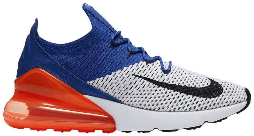 Men's Nike Air Max 270 Flyknit "Racer Blue/Total Crimson Size 8 - product image from the listing.