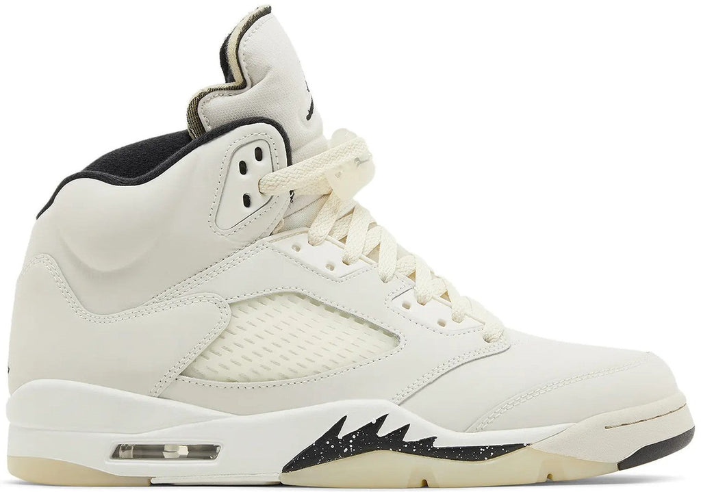 Air Jordan 5 Retro SE Sail Ivory Nubuck Men's High Top Sneaker FN7405-100 - product image from the listing.