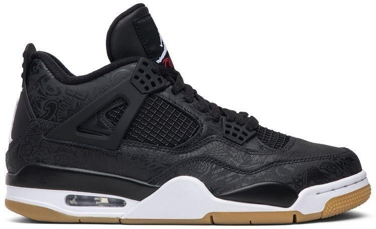 Men's 2019 Air Jordan 4 Retro Black Laser Gum CI1184-001 Size 10.5 - Worn Once - product image from the listing.