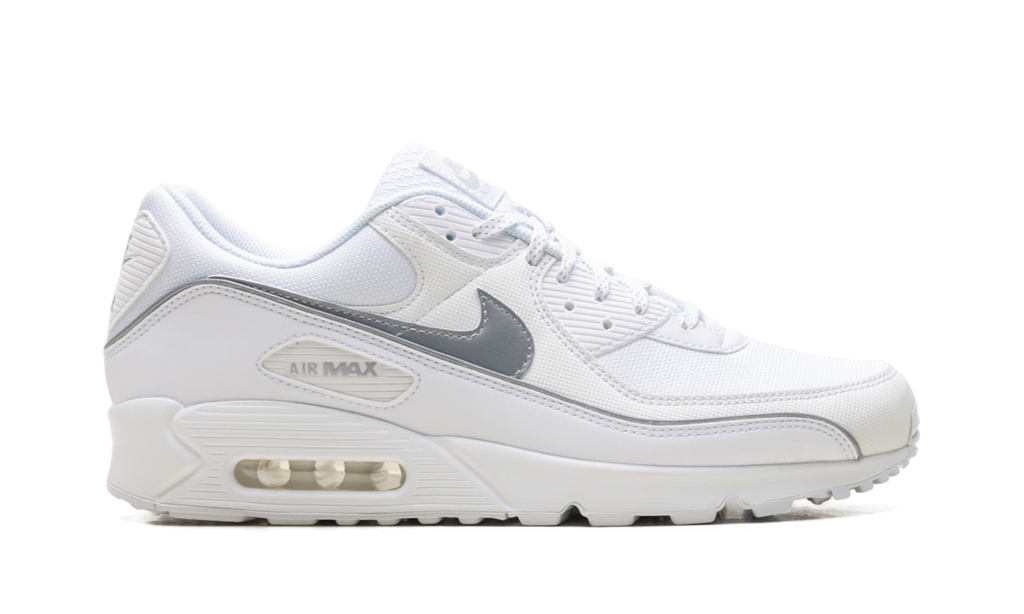 "White Metallic Silver Reflective" Air Max 90 Premium HV4517 100 - product image from the listing.