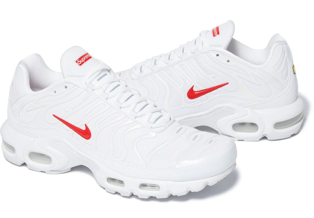Supreme x Air Max Plus TN in White - product image from the listing.