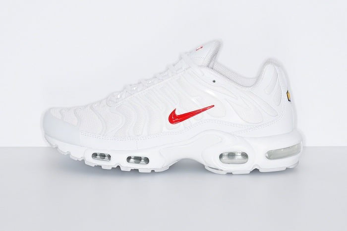 Supreme x Air Max Plus TN in White - product image from the listing.