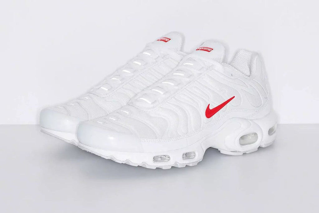Supreme x Air Max Plus TN in White - product image from the listing.