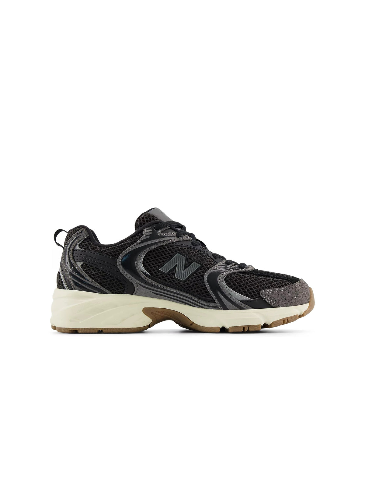 New Balance Big Kids 530 Running Shoes in Black/Gum - product image from the listing.