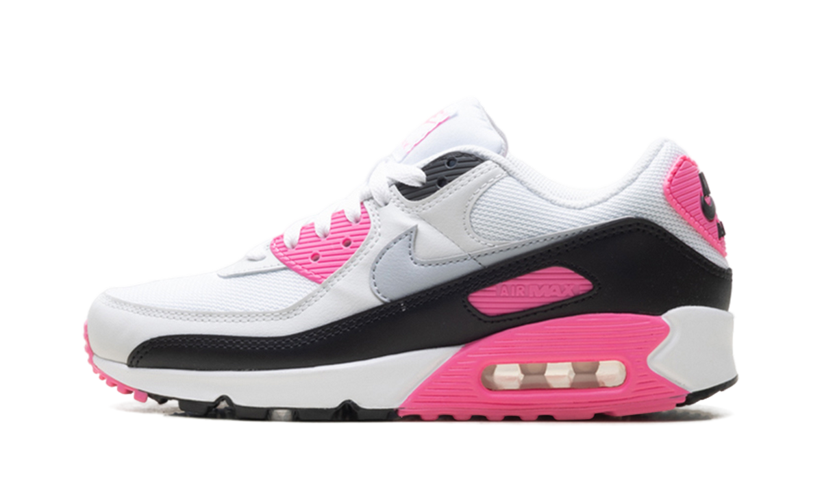 Women's Air Max 90 "White Pink Glow Wolf Grey" IM4613 100 - product image from the listing.