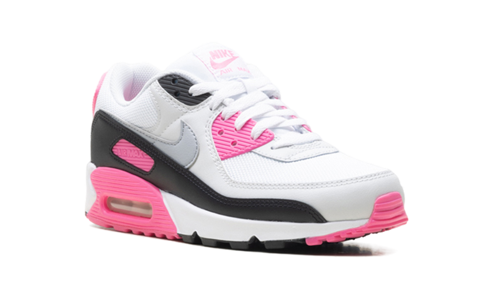 Women's Air Max 90 "White Pink Glow Wolf Grey" IM4613 100 - product image from the listing.