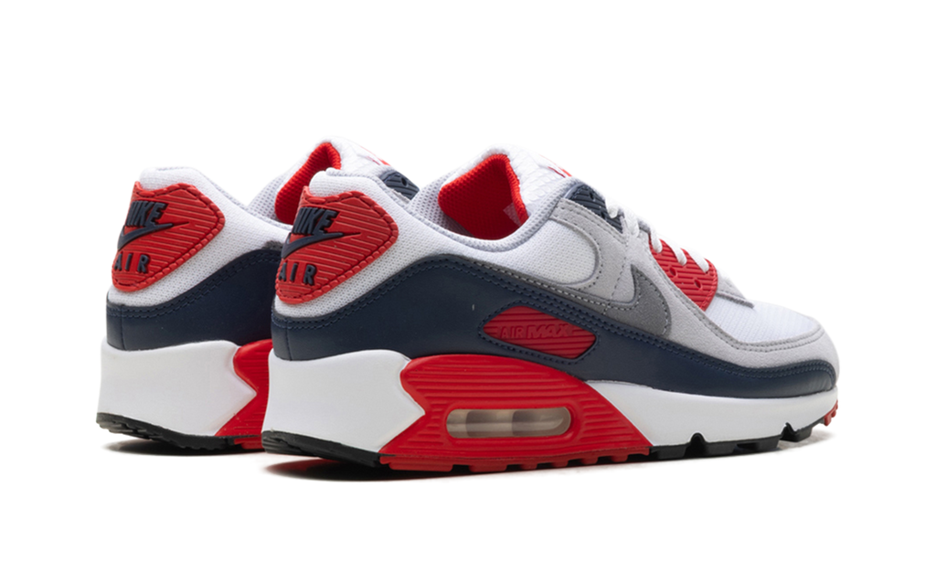 "White/Cool Grey-university Red" AIR MAX 90 DM0029 117 - product image from the listing.